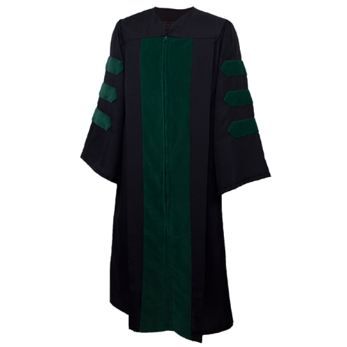 Doctoral Green MD Velvet Gown