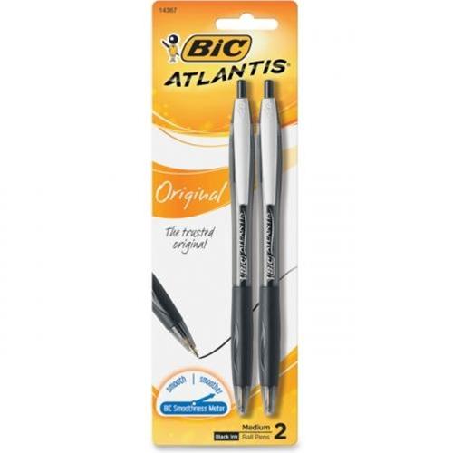 Bic Atlantis Retractable Ball Pen Pack of 2