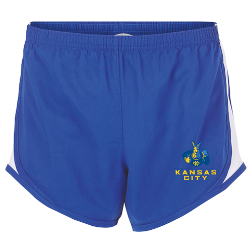 Blue and White Kansas City Polyester Sport Shorts