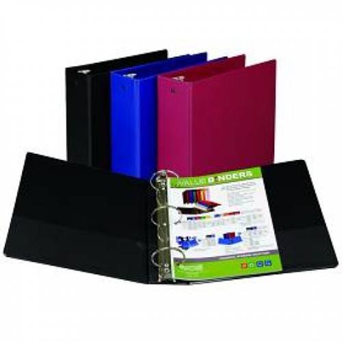 Assorted Colors 3" Round Ring Binder