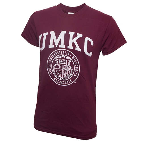 UMKC Official Seal Maroon Crew Neck T-Shirt
