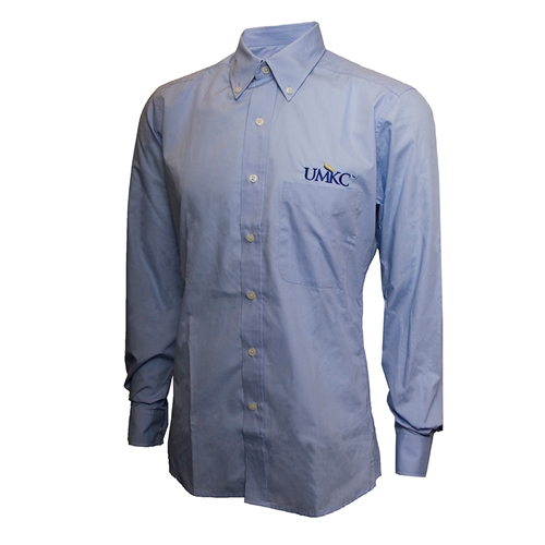 UMKC Embroidered Light Blue Pocketed Dress Shirt