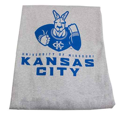 University of Missouri Kansas City Roos Light Grey Sweatshirt Blanket