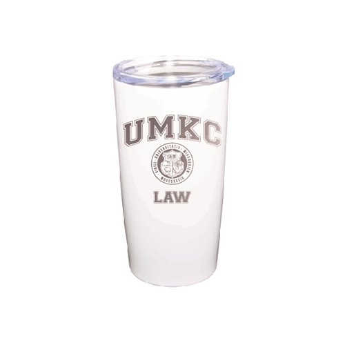 UMKC Law Seal White Vacuum Insulated Tumbler